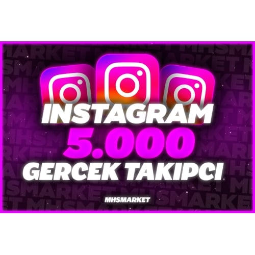  Instagram 30 Gün Garantili 5000 Gerçek Takipçi